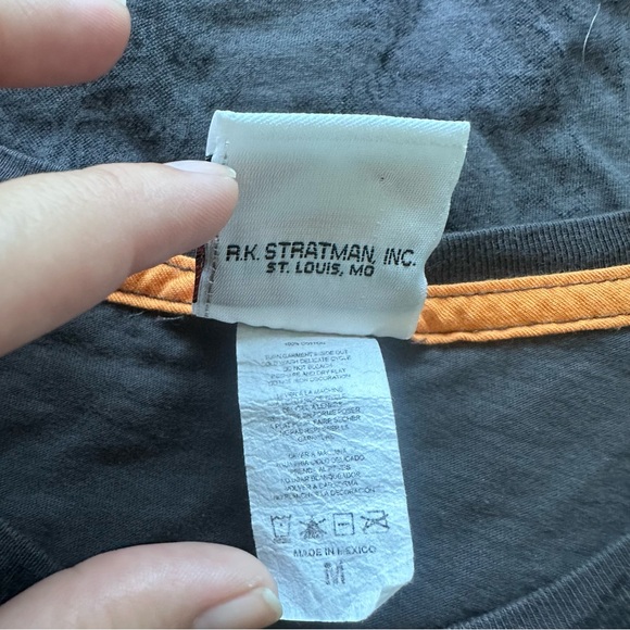 Harley Davidson | Gray & Orange Bling V-Neck Short Sleeve Tee | Size Medium - Picture 6 of 8